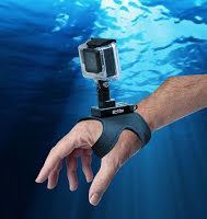 Bigblue easy release mount with go pro mount glove