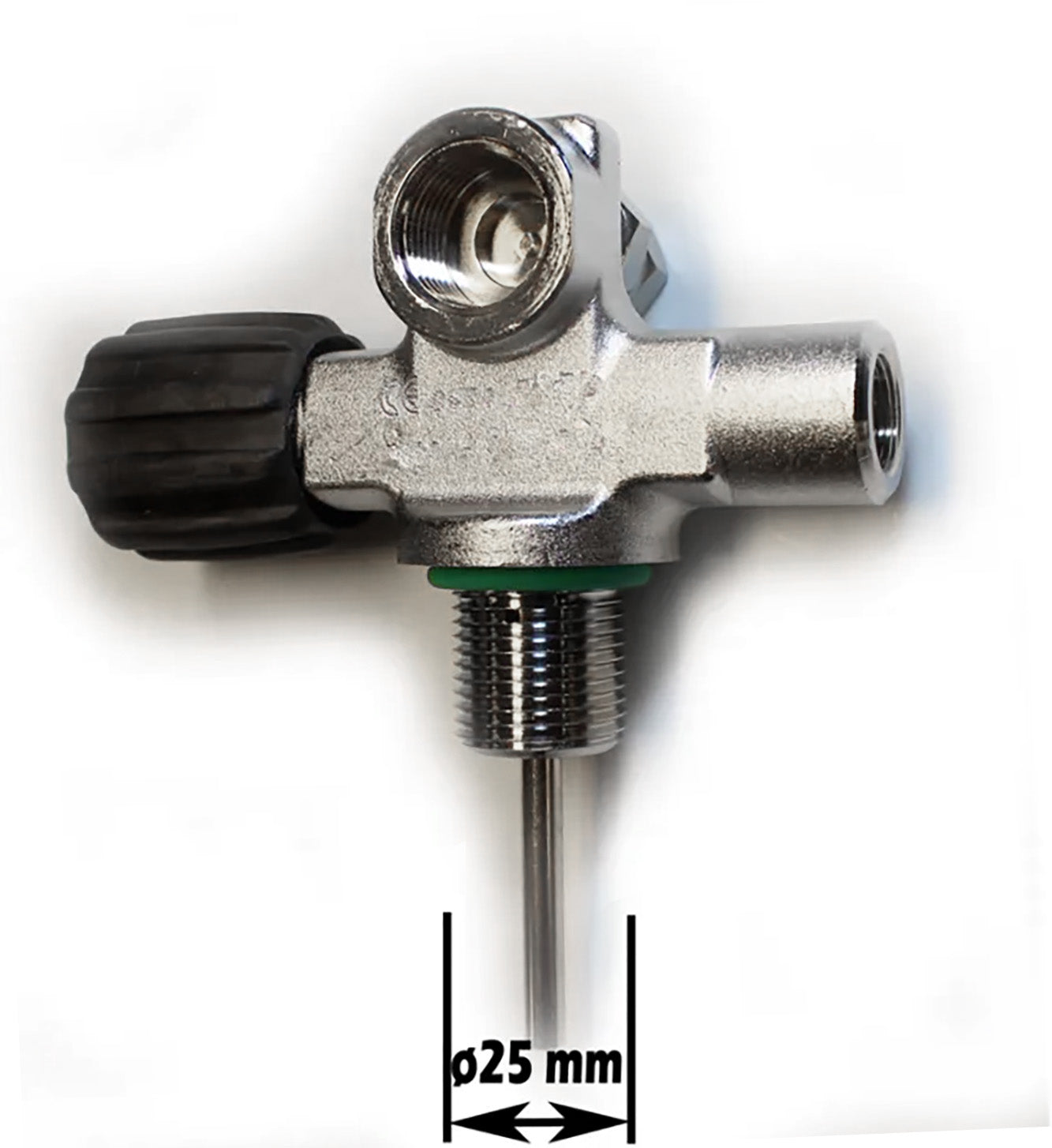 Flaskeventil - DIN 5/8" - 230 BAR MG25/2 -  LEFT EXPANDAABLE uden blind plug