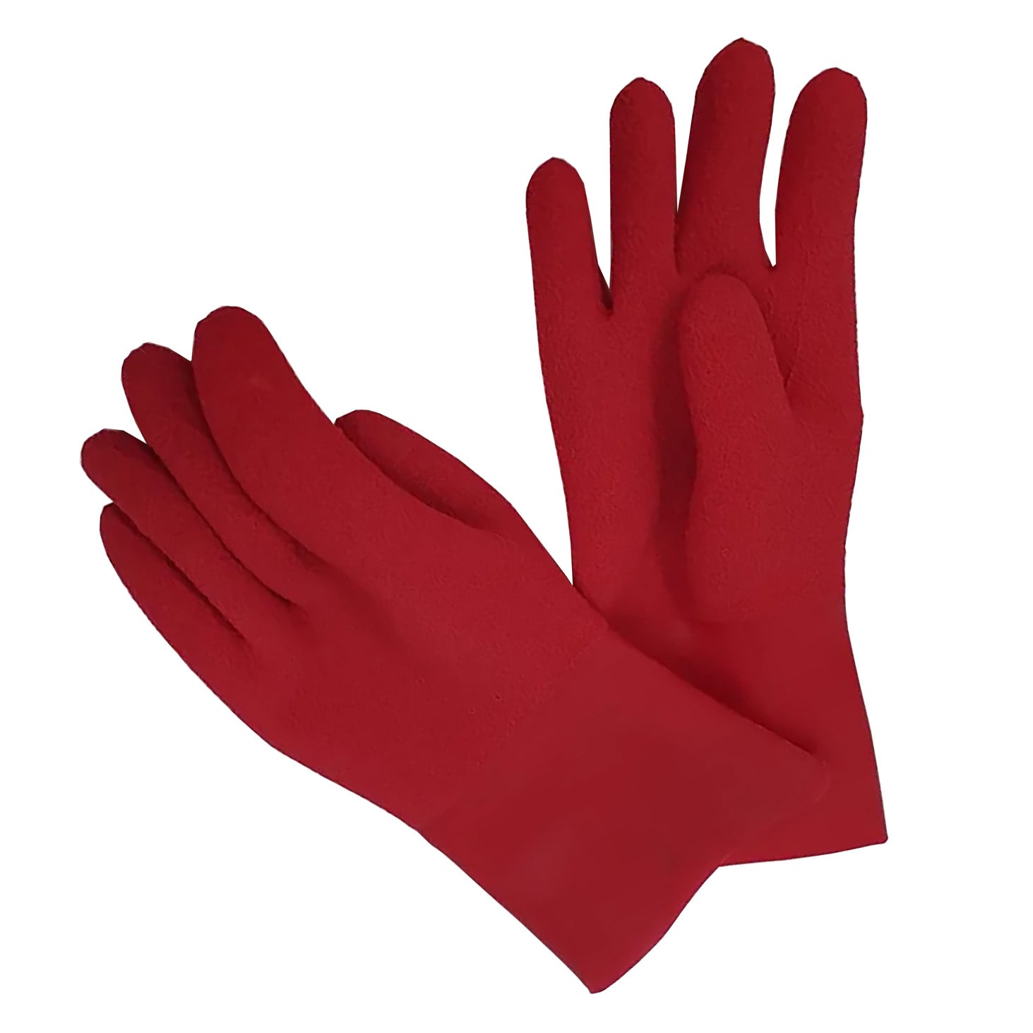 KUBI - Gummi Latex Handsker - røde- Textured