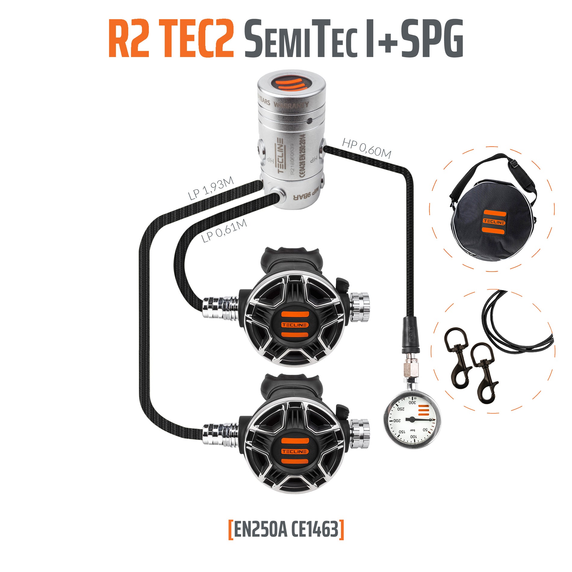 Tecline - Regulator sæt - R2 Tec 2 Semi Tec 1 + SPG