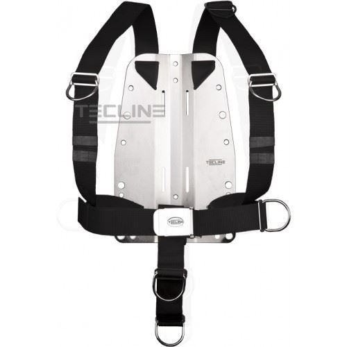 Tecline rustfri bagplade 3mm med DIR harness