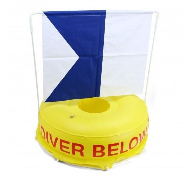 Diver Below Bøje gul m. Alpha flag