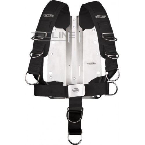 Tecline rustfri bagplade 6mm med komfort harness