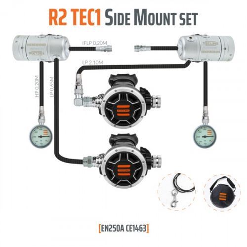Tecline Regulator sæt R2 TEC 1 Sidemount